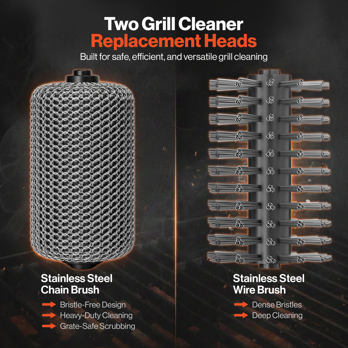 Electric Grill Cleaner Replacement Heads