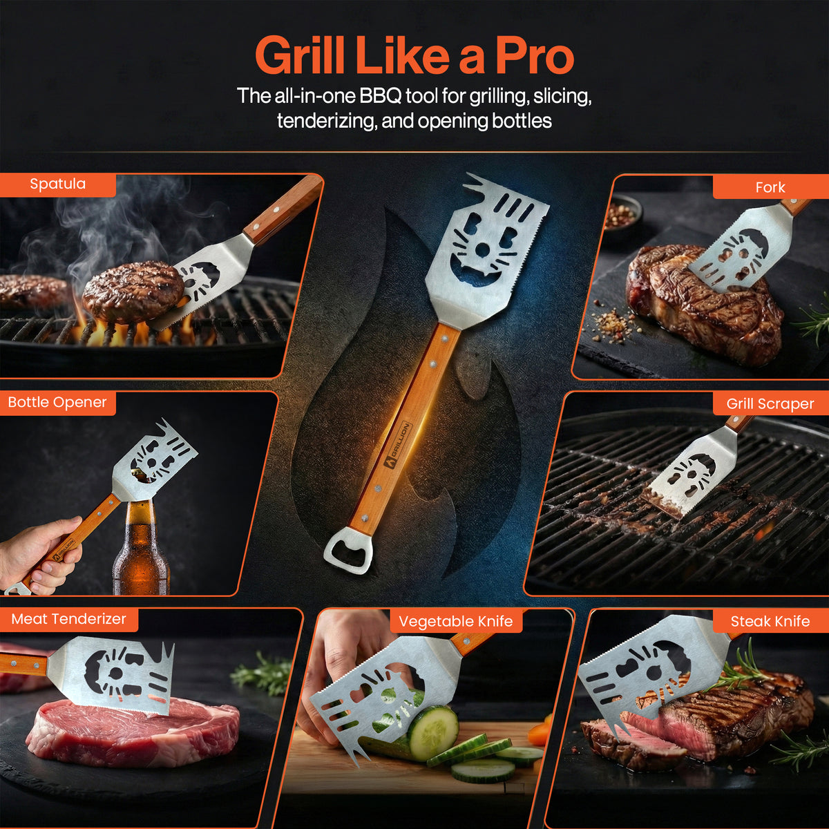 Multifunctional BBQ Spatula